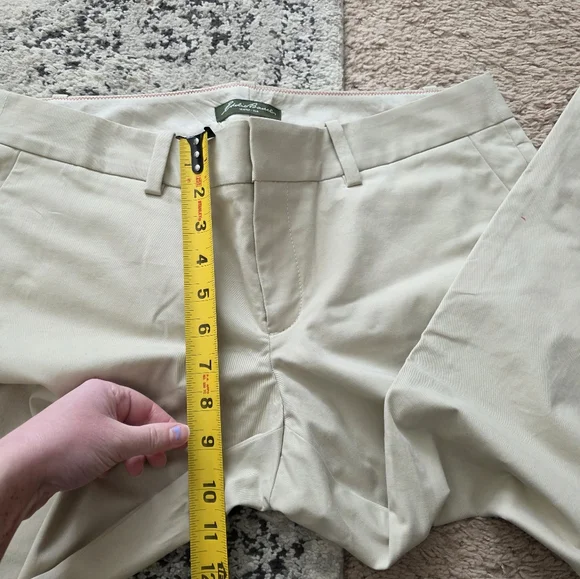 Eddie Bauer Pant Blazer Suit Set Womens 12 Cream Cotton Blend Preppy Academia - Picture 9 of 12